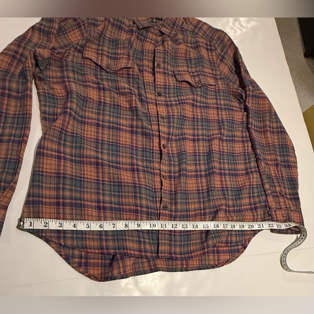 Toad&Co Orange and Blue Plaid Shirt - Picture 6 of 10